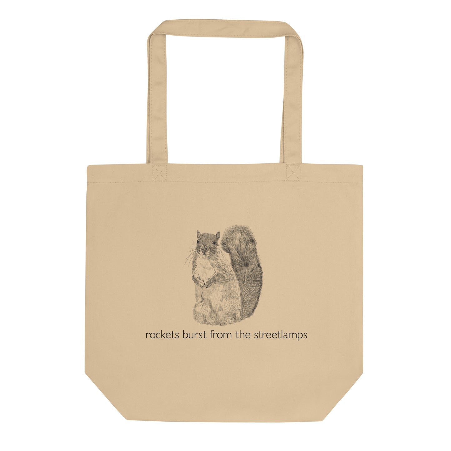 Rockets Burst from the Streetlamps Big Squirrel Wicked Eco-Friendly Tote