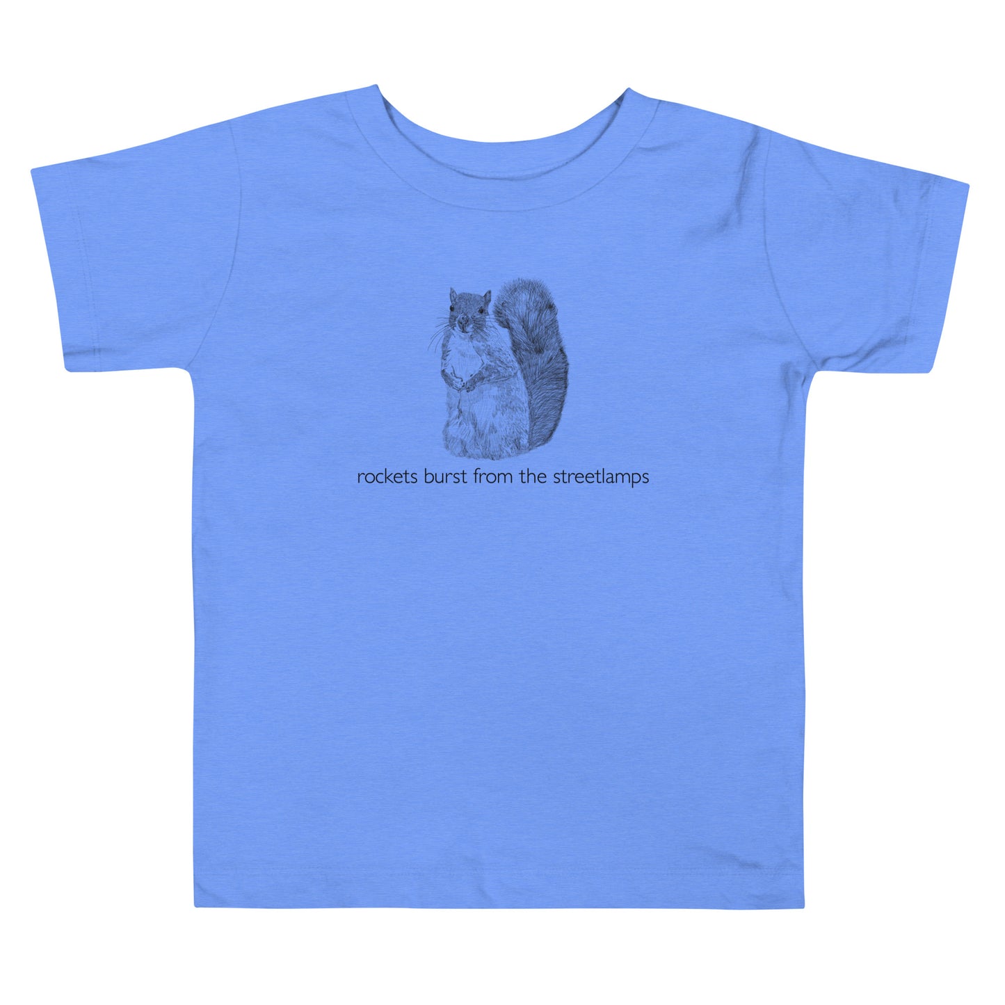 Rockets Burst from the Streetlamps Toddler Squirrel T-shirt