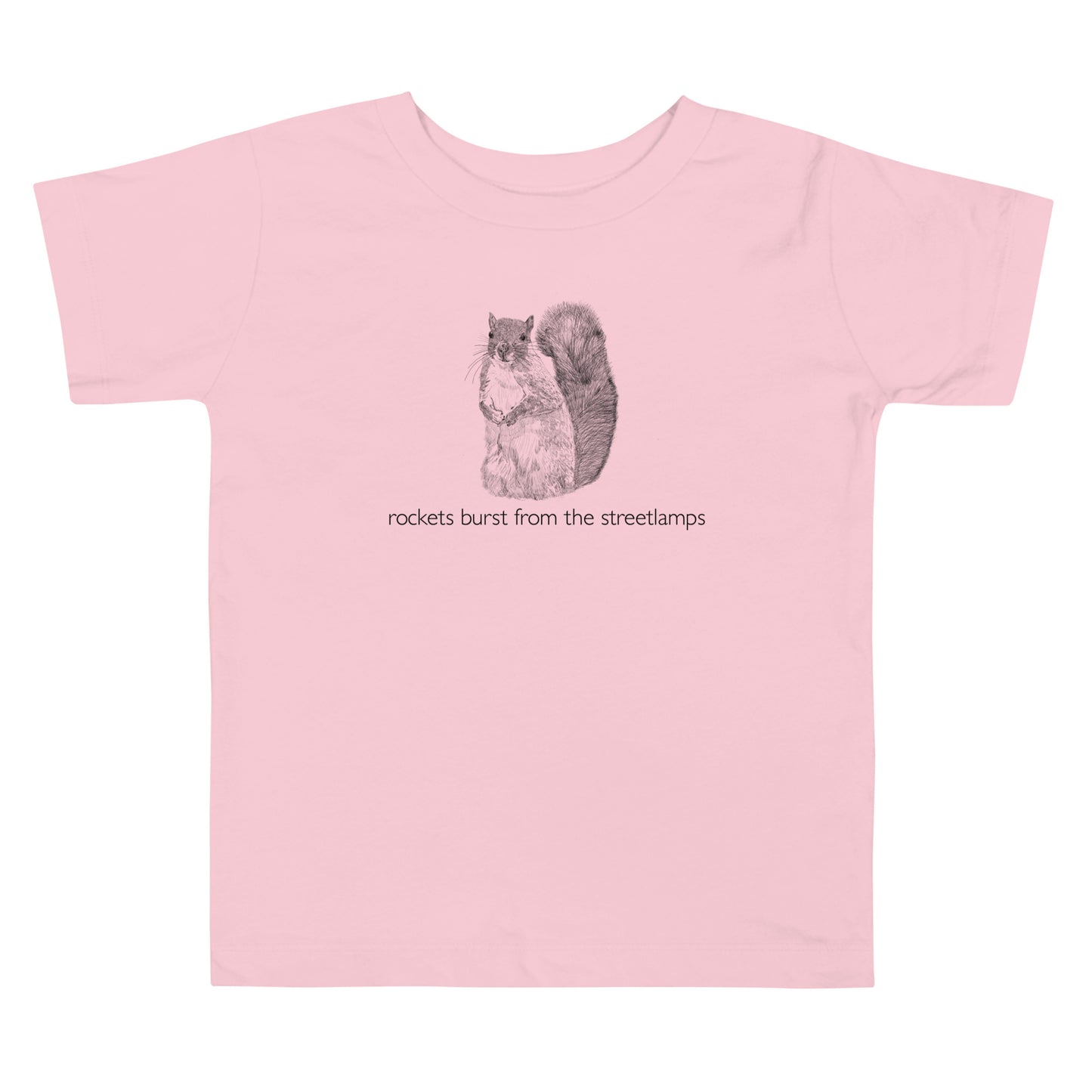 Rockets Burst from the Streetlamps Toddler Squirrel T-shirt