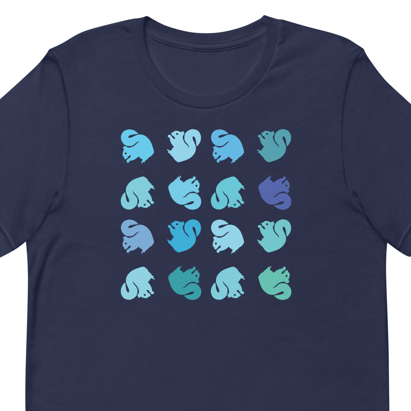 Blue Modern Squirrels Tee