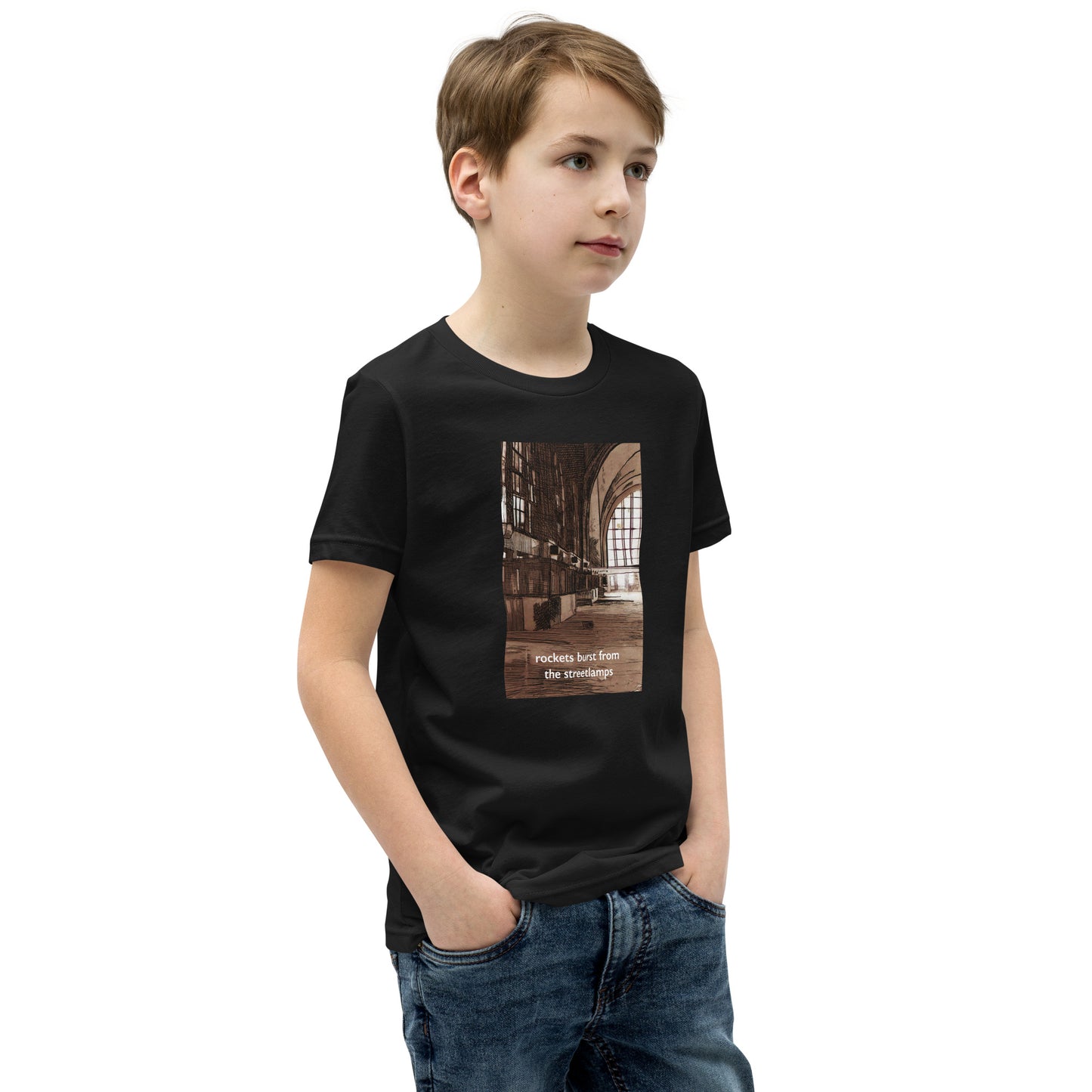 Rockets Burst from the Streetlamps Youth Buffalo T-shirt