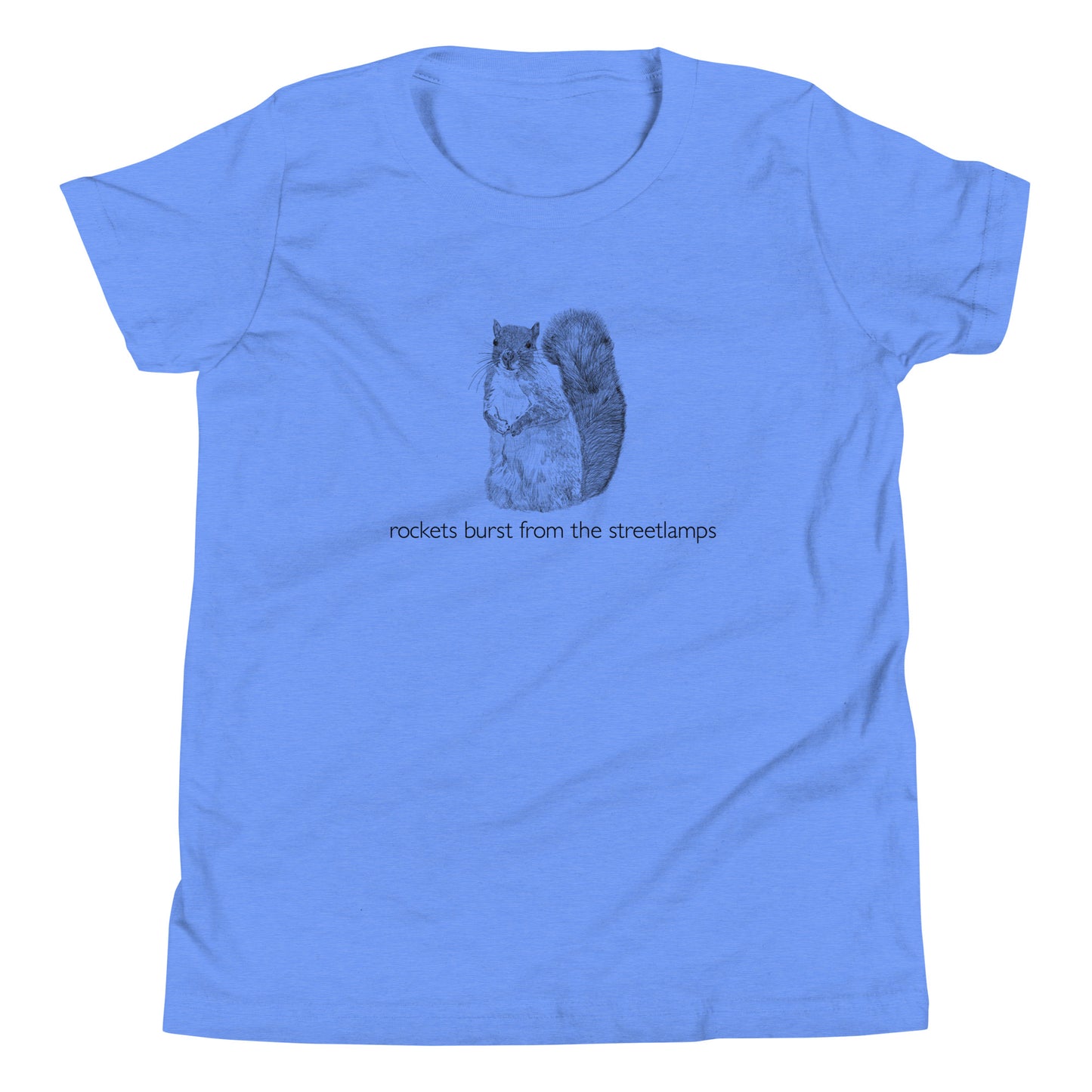 Rockets Burst from the Streetlamps Youth Squirrel T-shirt