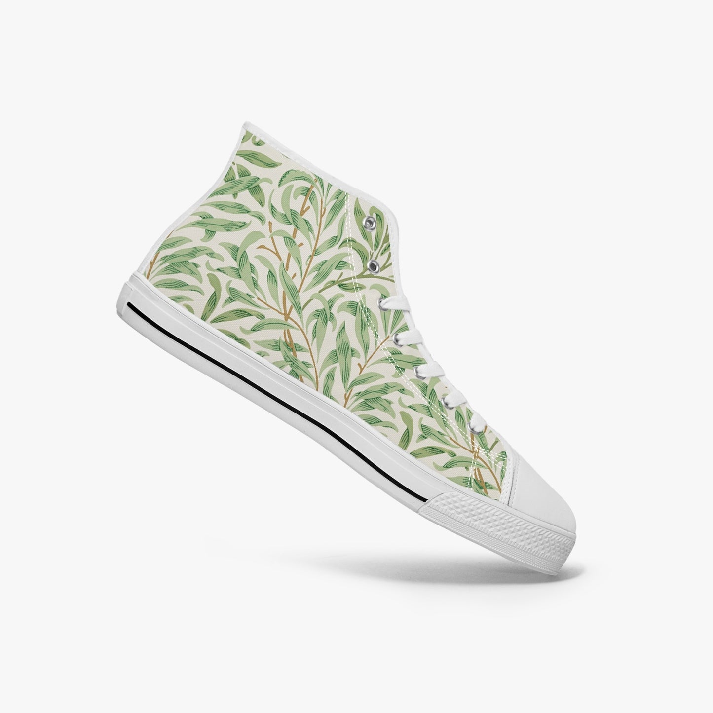 Flowered Sneakers: Canvas High-Tops with Willow Boughs William Morris Wallpaper Design
