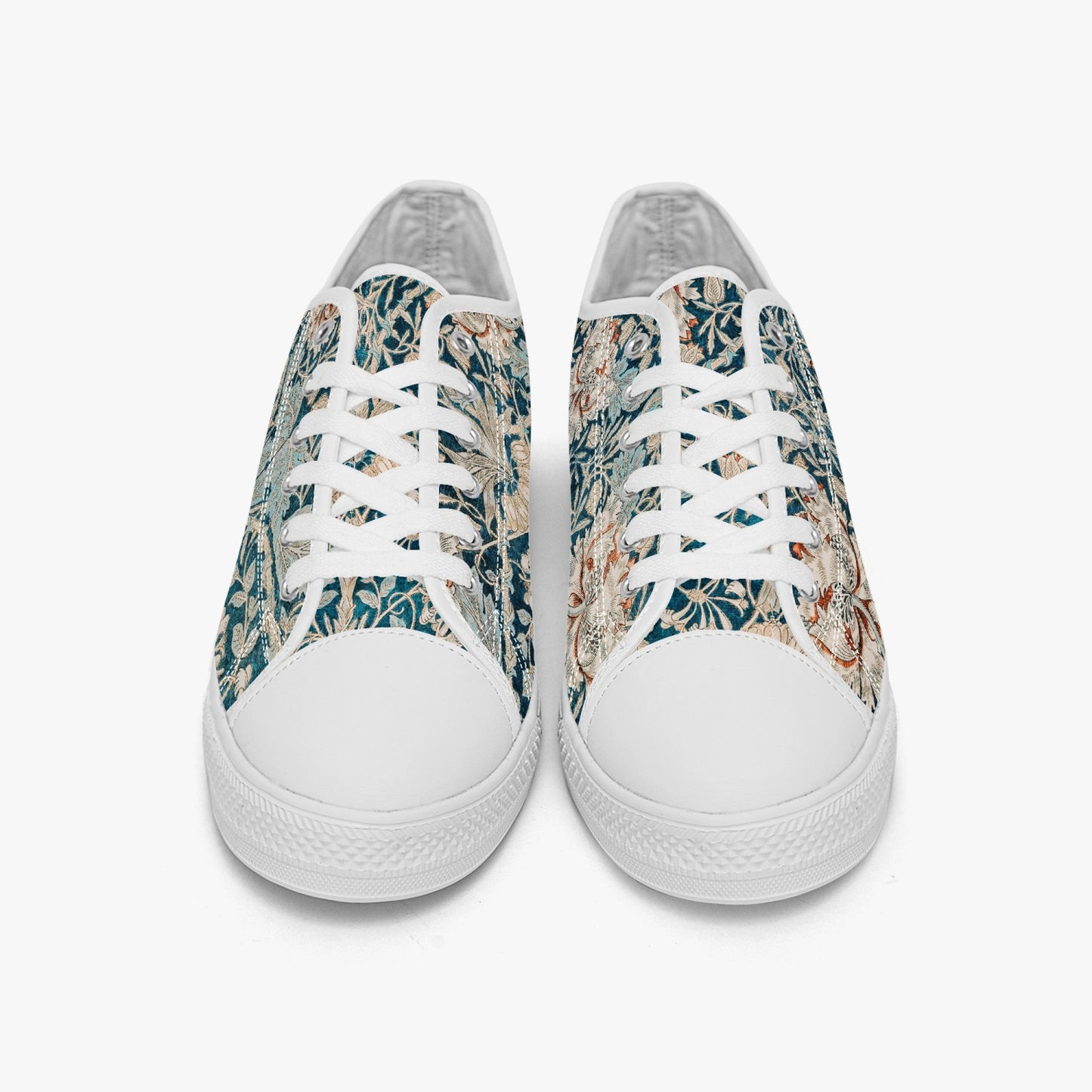 Flowered Sneakers: Canvas Low-Tops with Hyacinth William Morris Wallpaper Design
