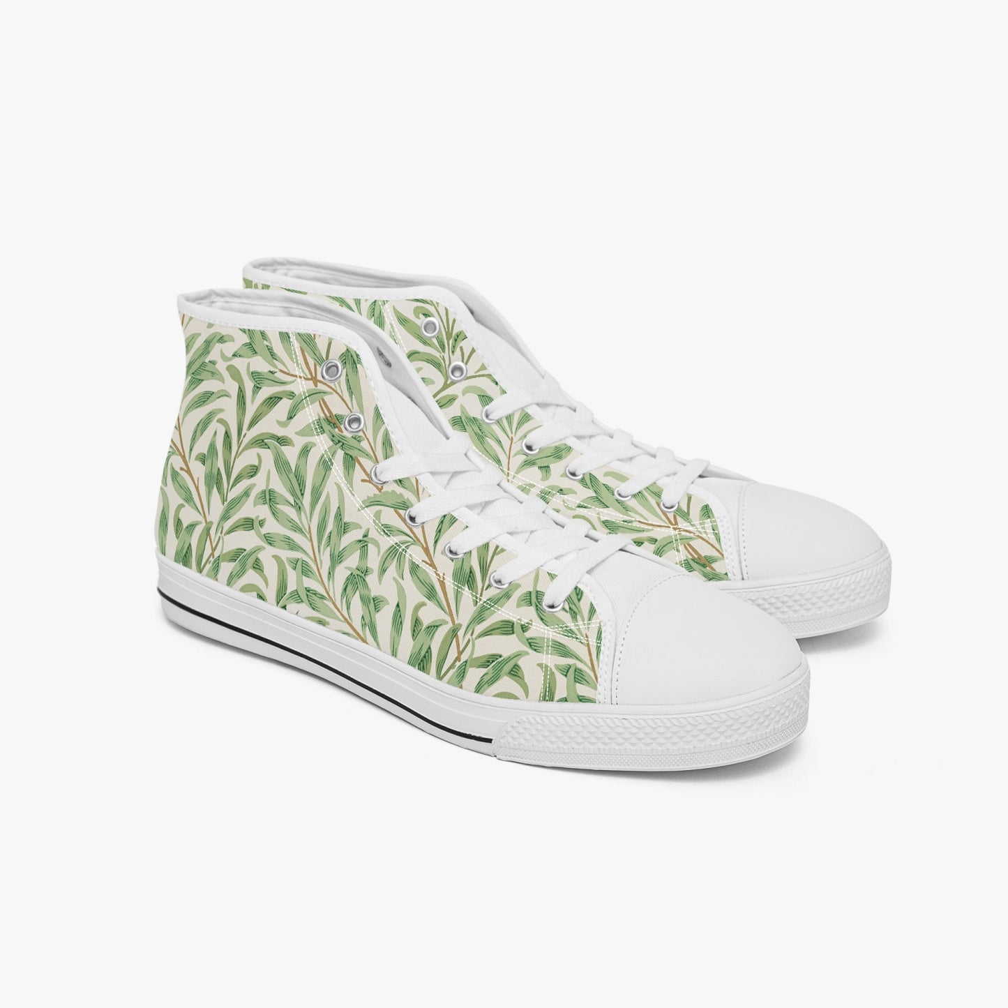 Flowered Sneakers: Canvas High-Tops with Willow Boughs William Morris Wallpaper Design