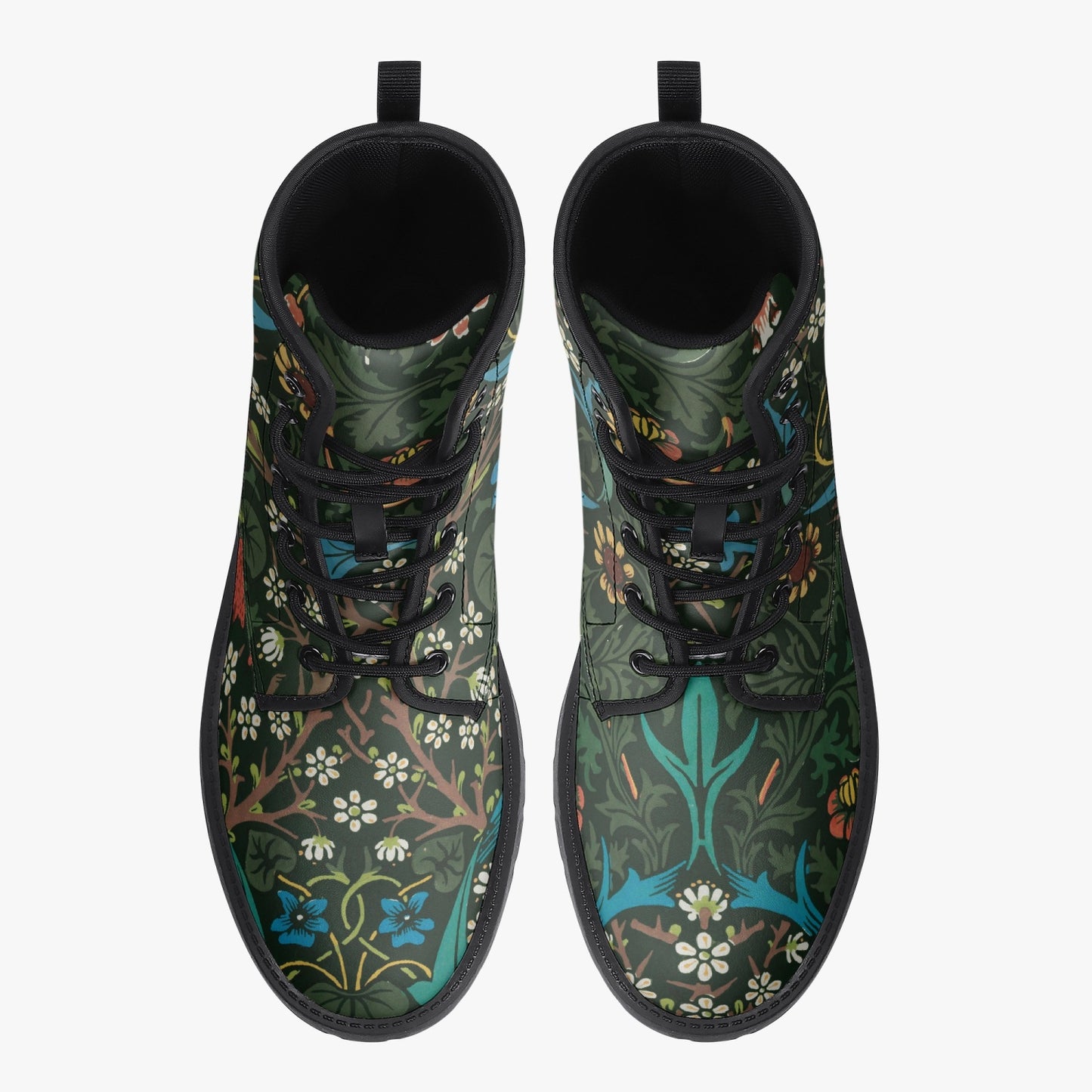 Flowered Boot Docs Style: William Morris Buckthorn Wallpaper Pattern