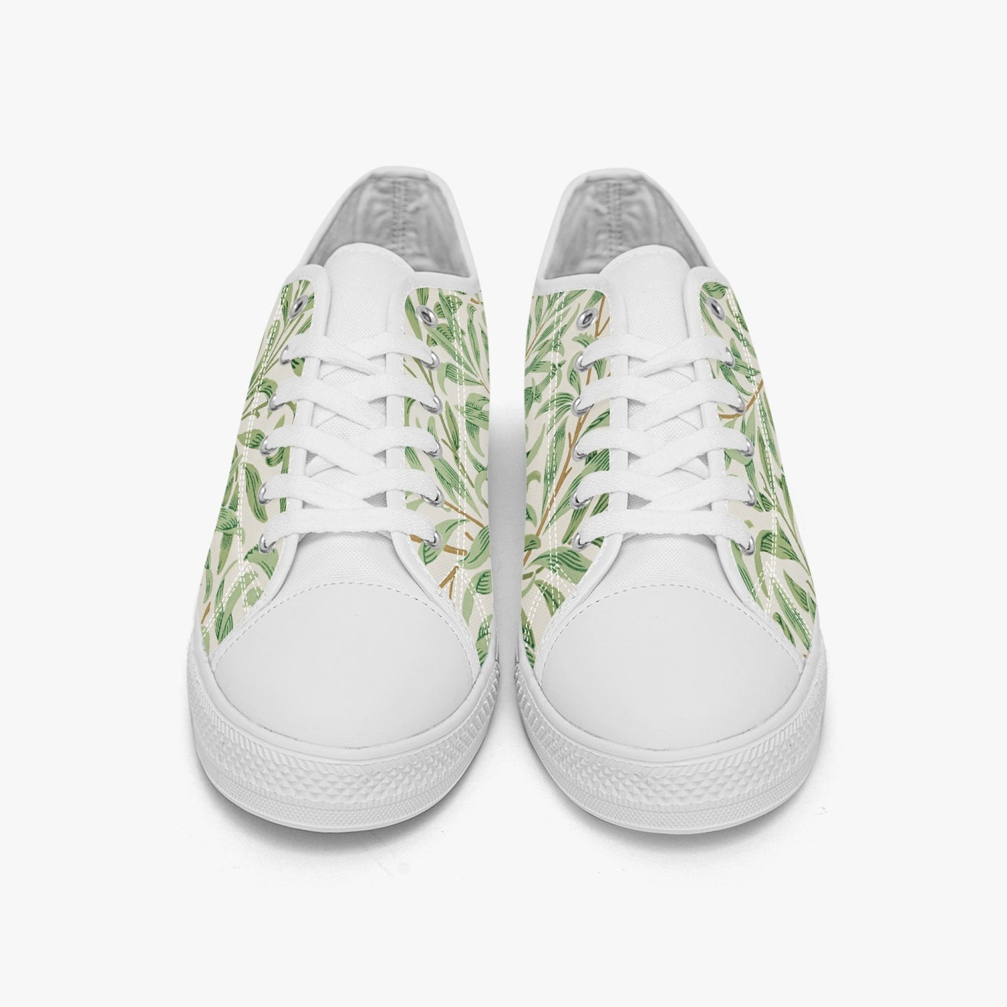 Flowered Sneakers: Canvas Low-Tops with Willow Bough William Morris Wallpaper Design