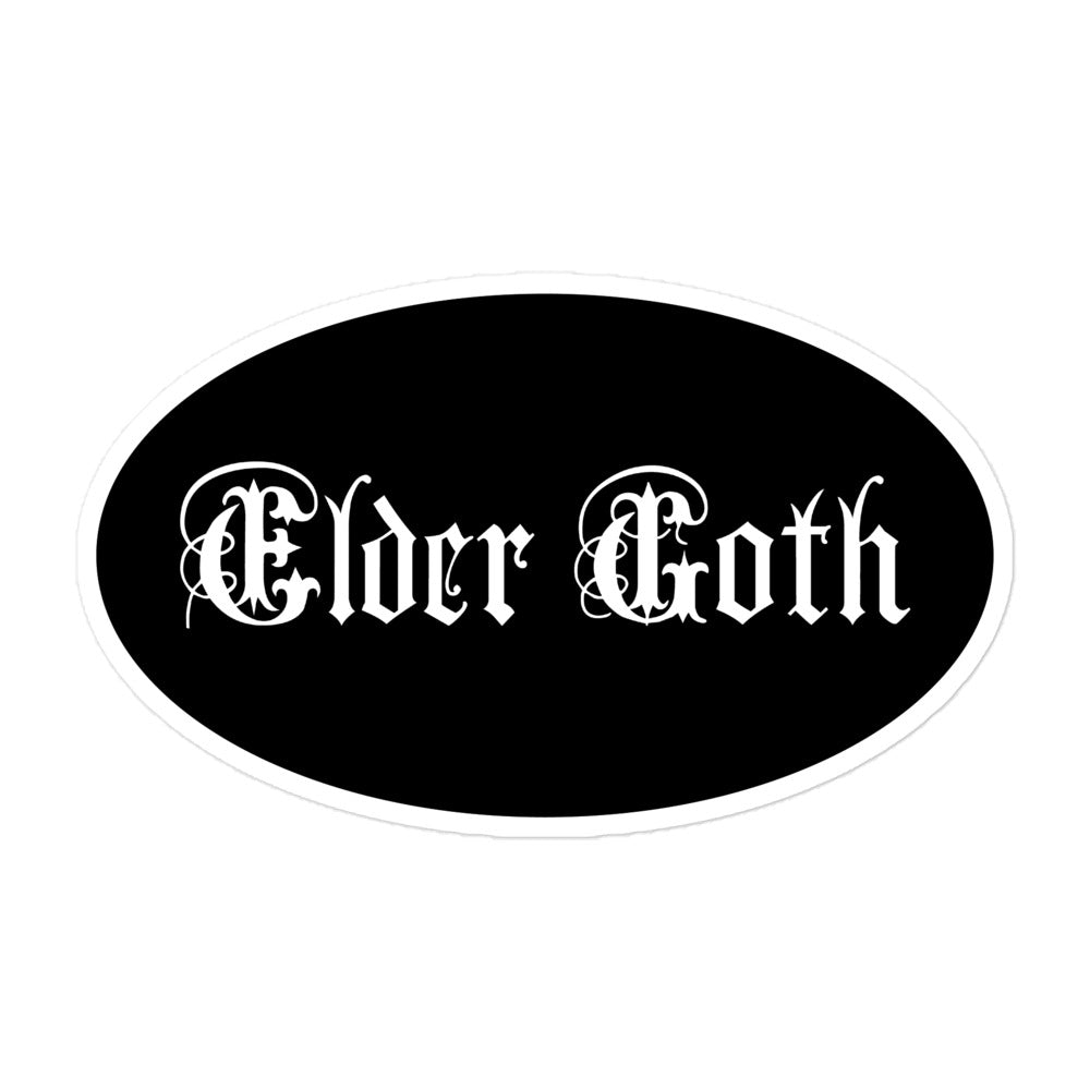 Elder Goth automobile, horse and carriage, bicycle, or hearse sticker - Keep Salem Odd