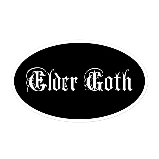 Elder Goth automobile, horse and carriage, bicycle, or hearse sticker - Keep Salem Odd
