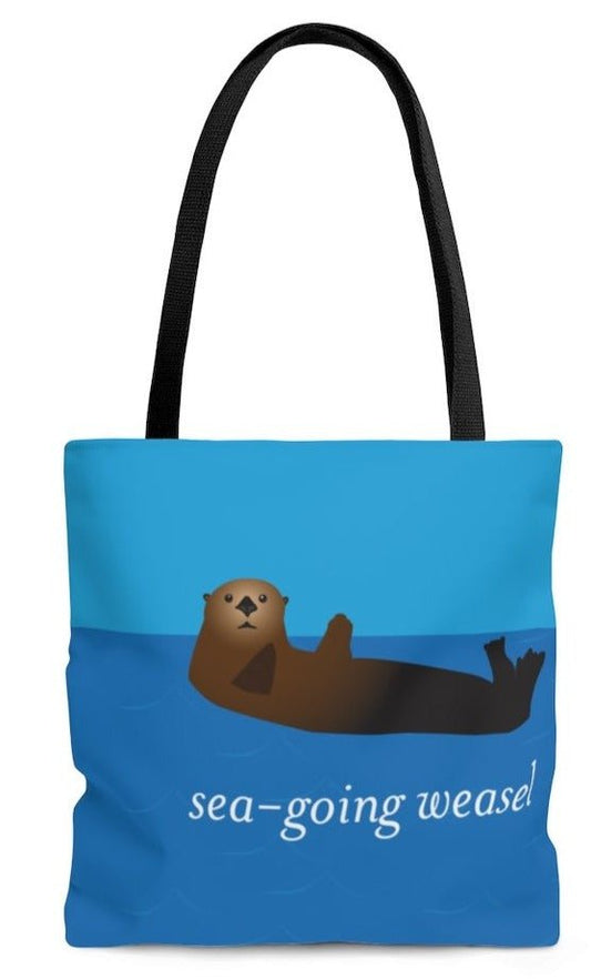 Mr. Otter, the Sea-Going Weasel tote - Keep Salem Odd