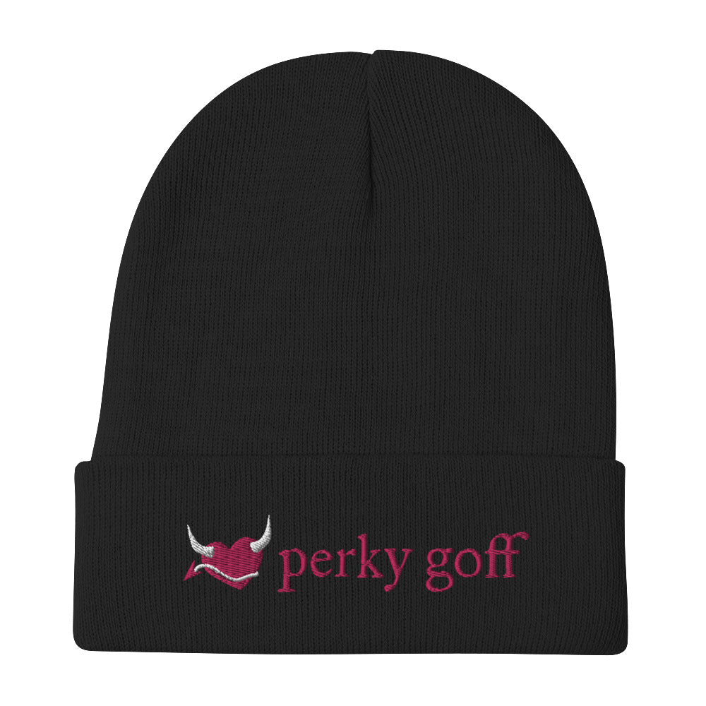Perky Goff Embroidered Knit Hat aka Toque - Keep Salem Odd