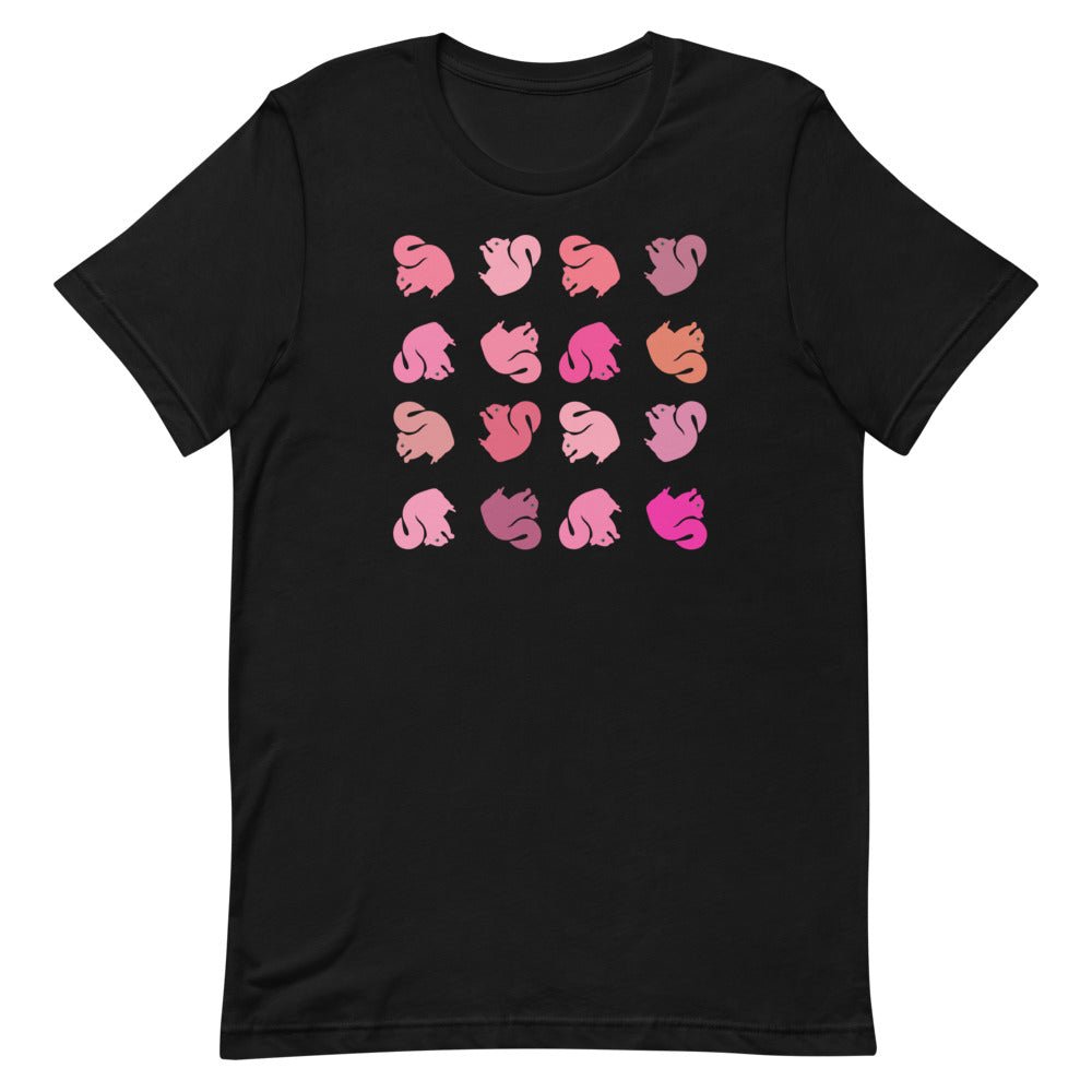 Pink Modern Squirrel Grid Tee - Keep Salem Odd