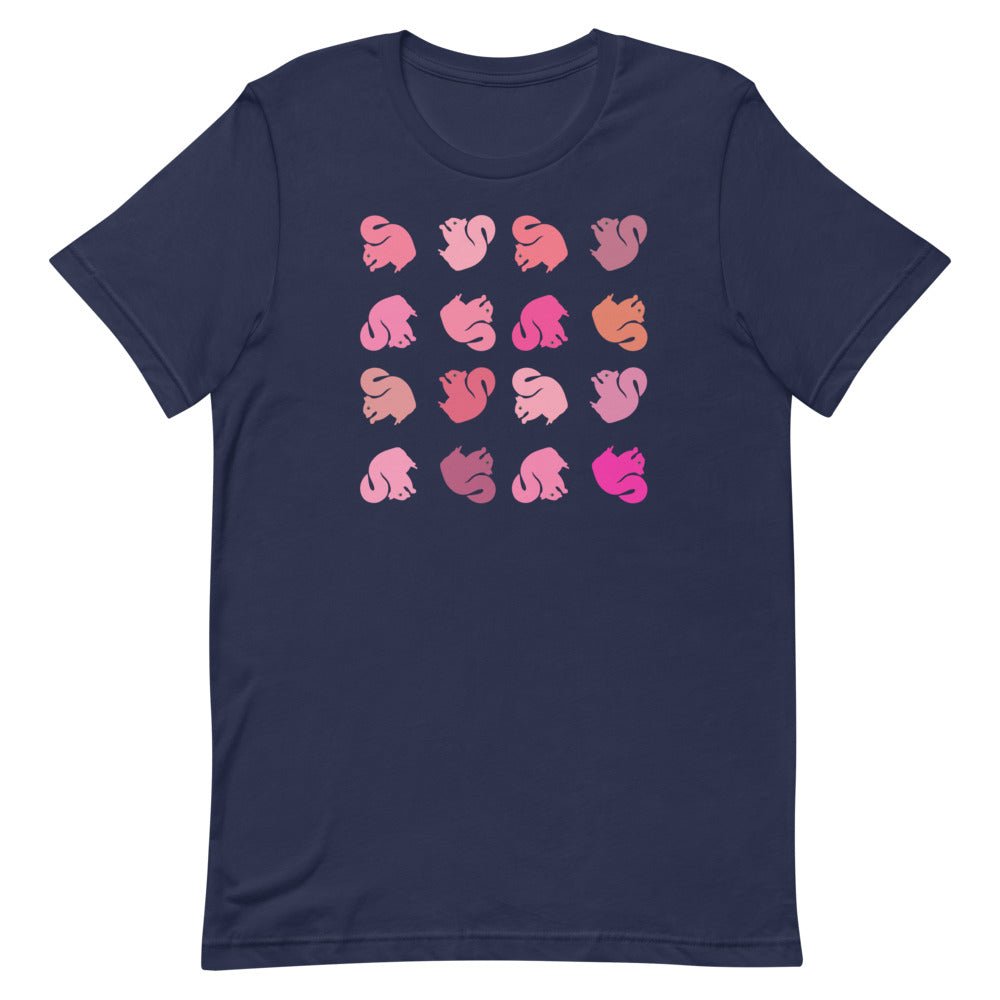 Pink Modern Squirrel Grid Tee - Keep Salem Odd