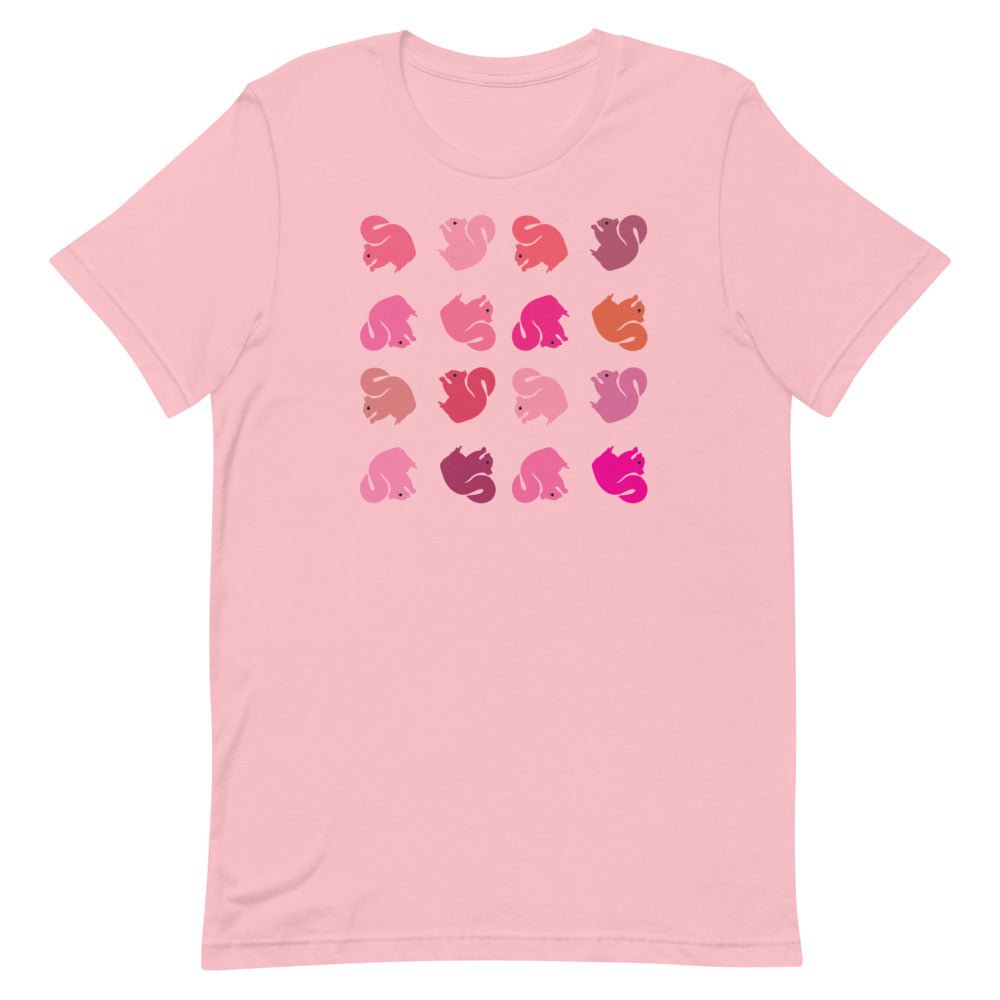 Pink Modern Squirrel Grid Tee - Keep Salem Odd