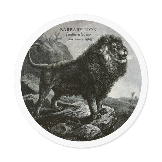 The Barbary Lion: Extinct Animals Stickers