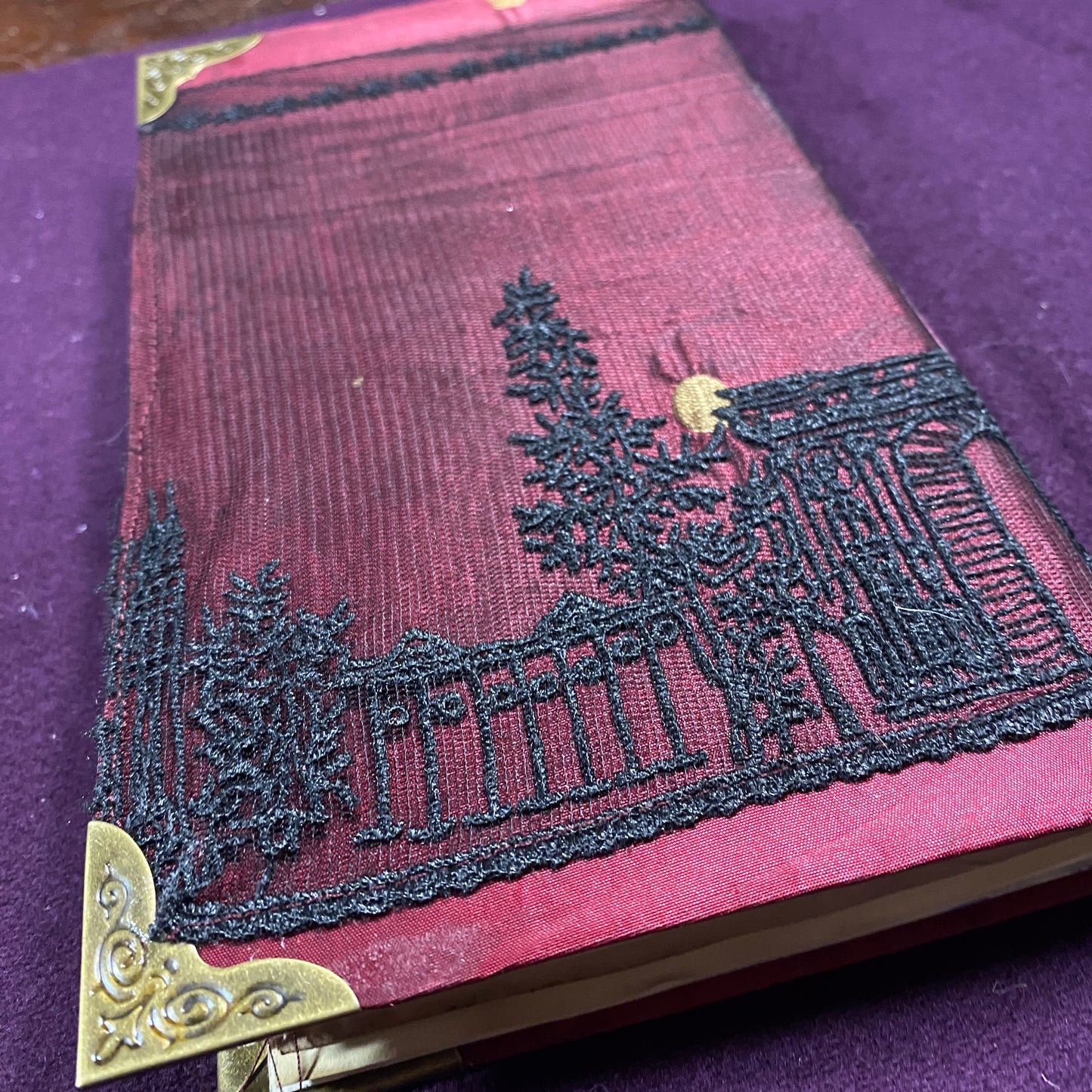 "Gothic Spire" Lace Handmade Art Journal