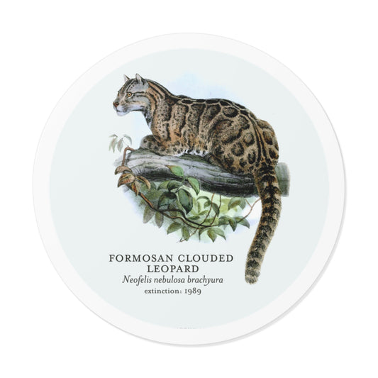 Formosa Clouded Leopard: Extinct Animals Stickers