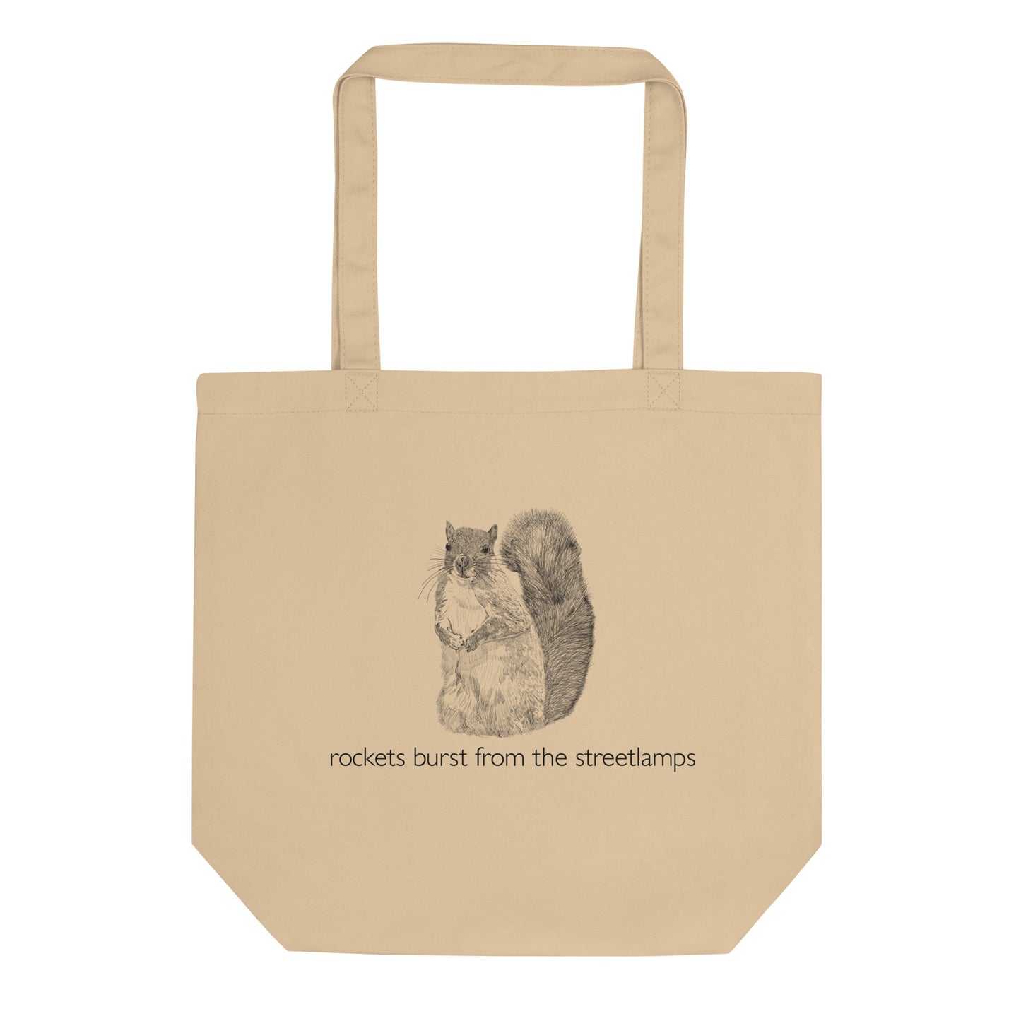 Rockets Burst from the Streetlamps Big Squirrel Wicked Eco-Friendly Tote