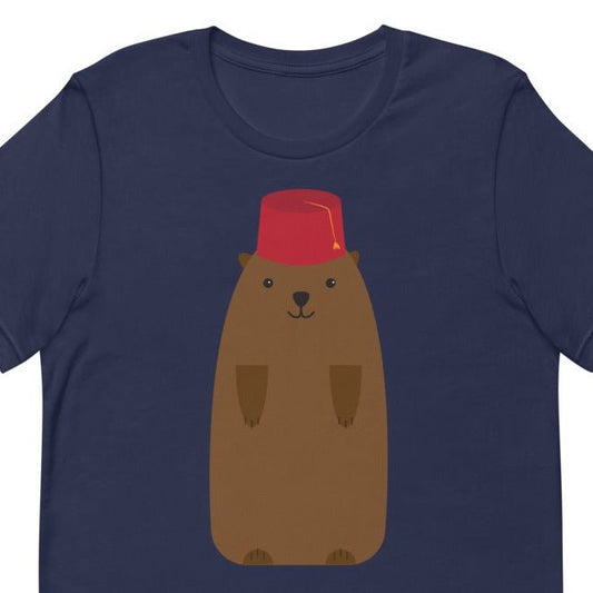 Party Groundhog in a Fez Tee