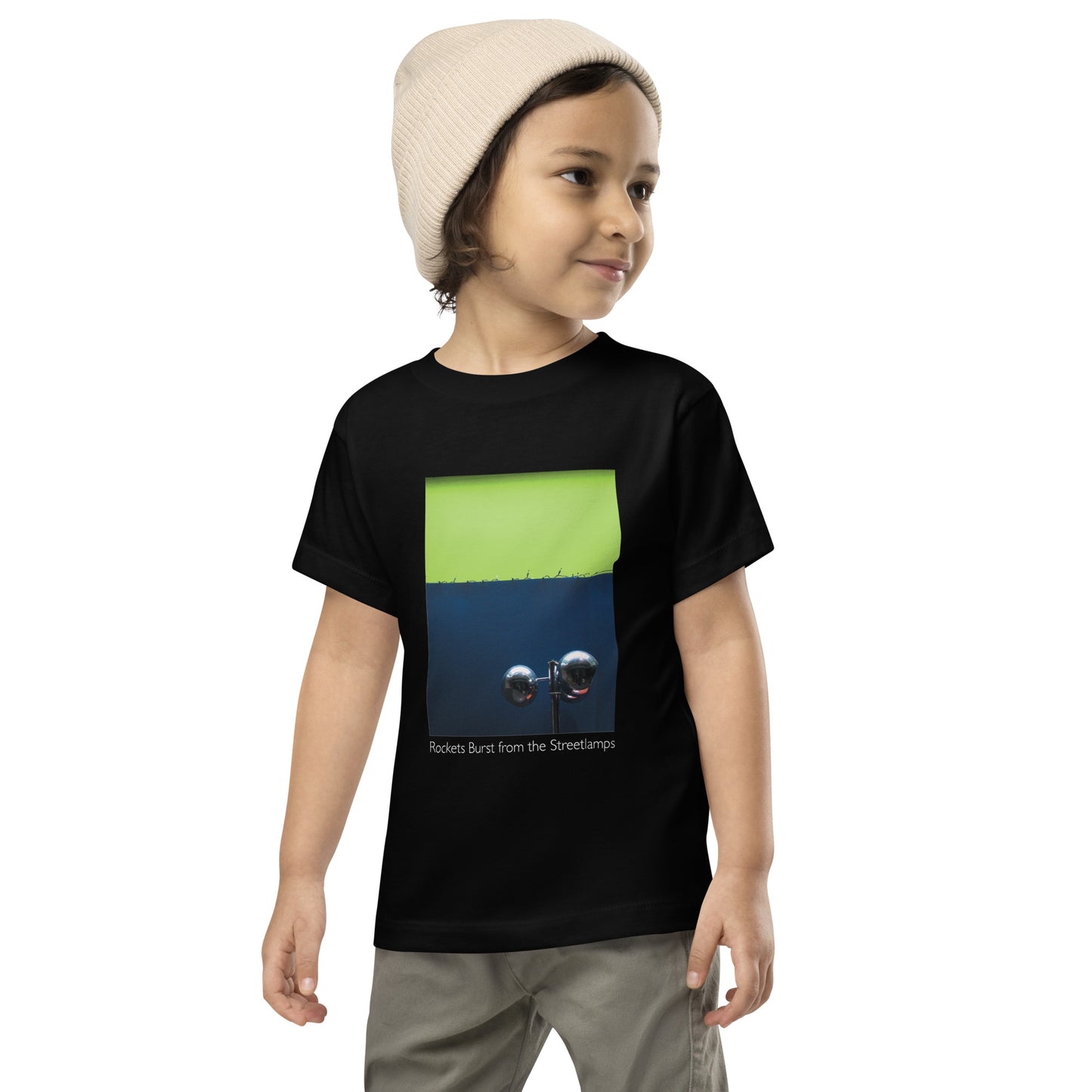 Rockets Burst from the Streetlamps Toddler "Departed" T-shirt