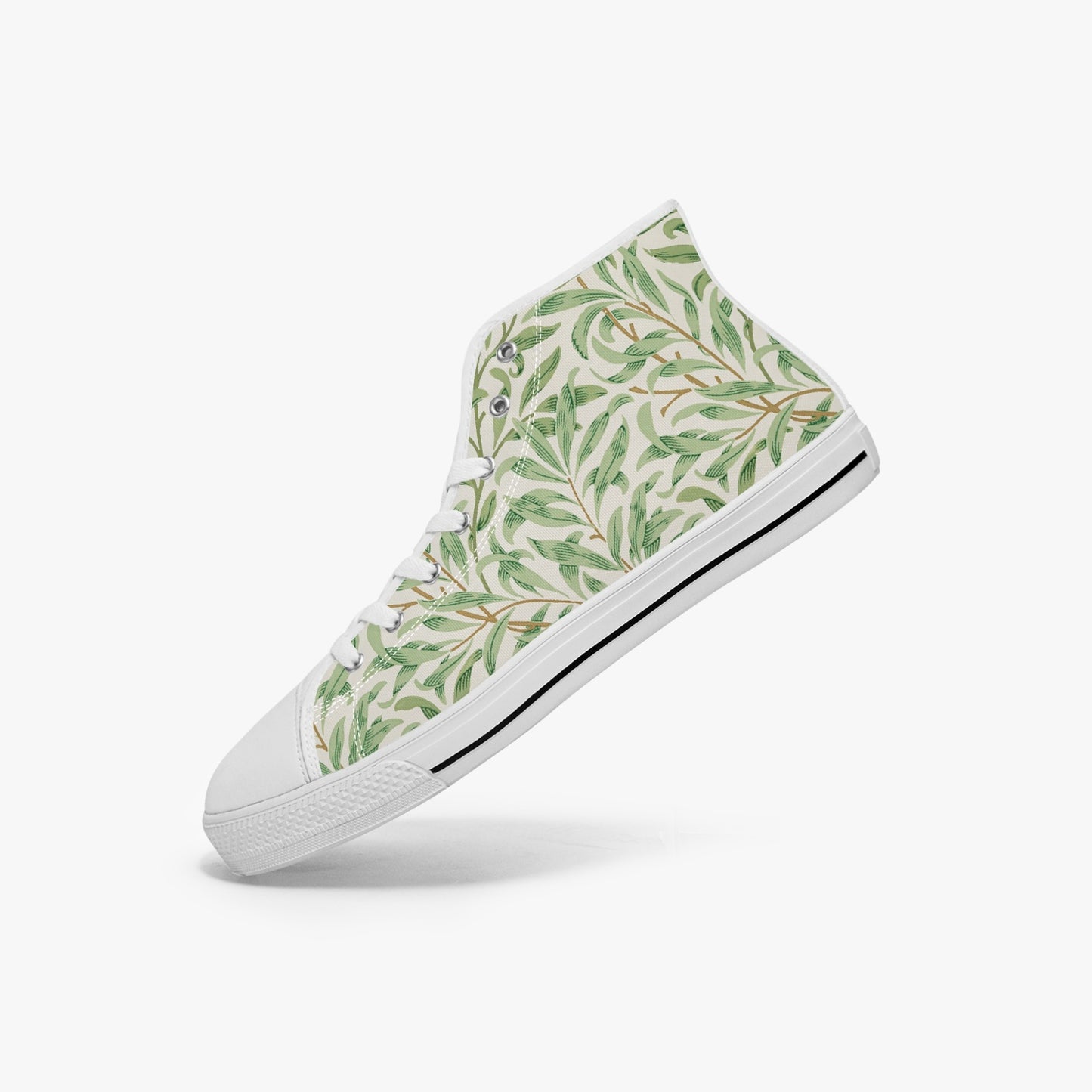 Flowered Sneakers: Canvas High-Tops with Willow Boughs William Morris Wallpaper Design
