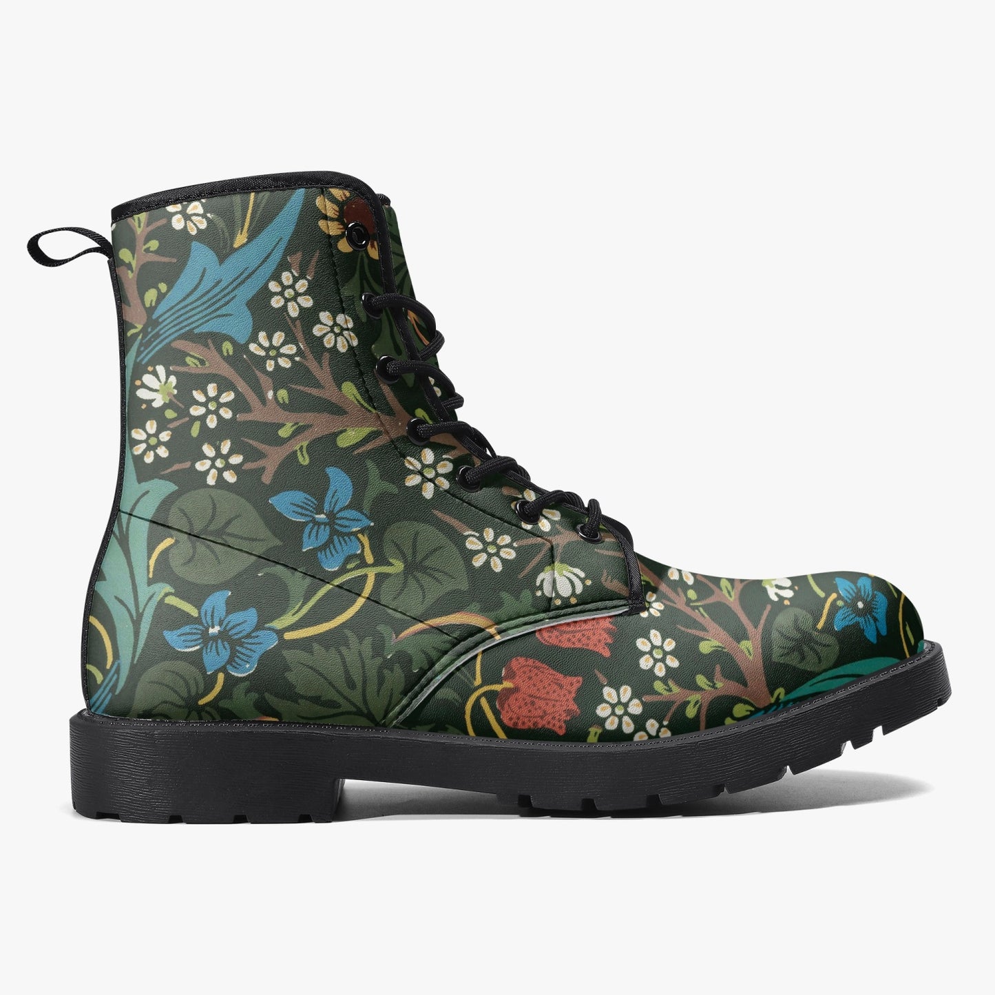 Flowered Boot Docs Style: William Morris Buckthorn Wallpaper Pattern