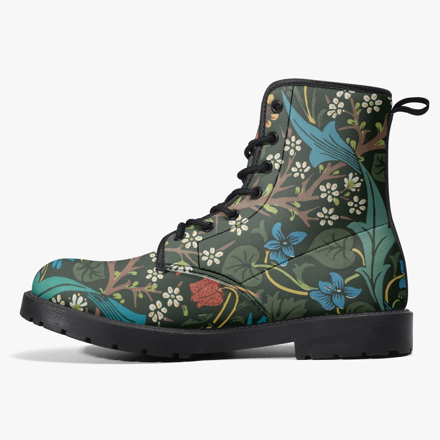 Flowered Boot Docs Style: William Morris Buckthorn Wallpaper Pattern