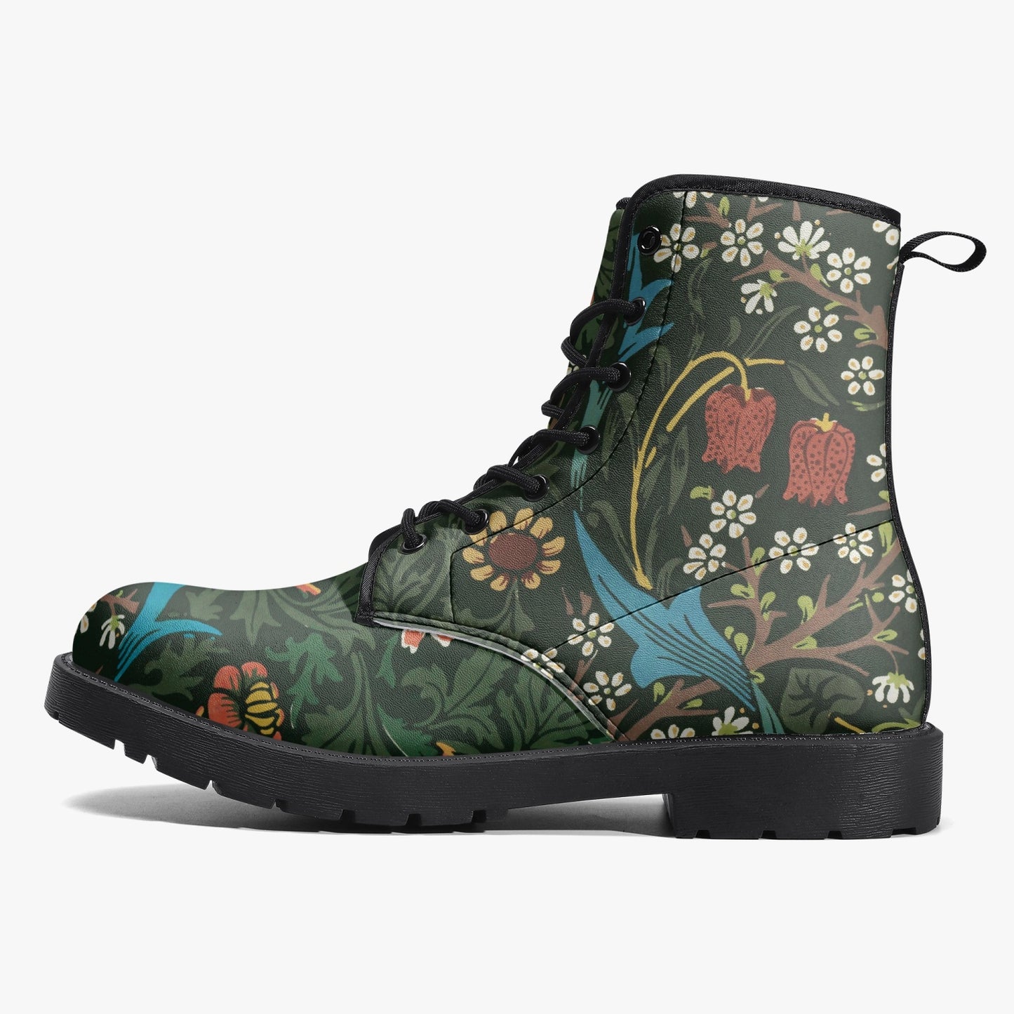 Flowered Boot Docs Style: William Morris Buckthorn Wallpaper Pattern