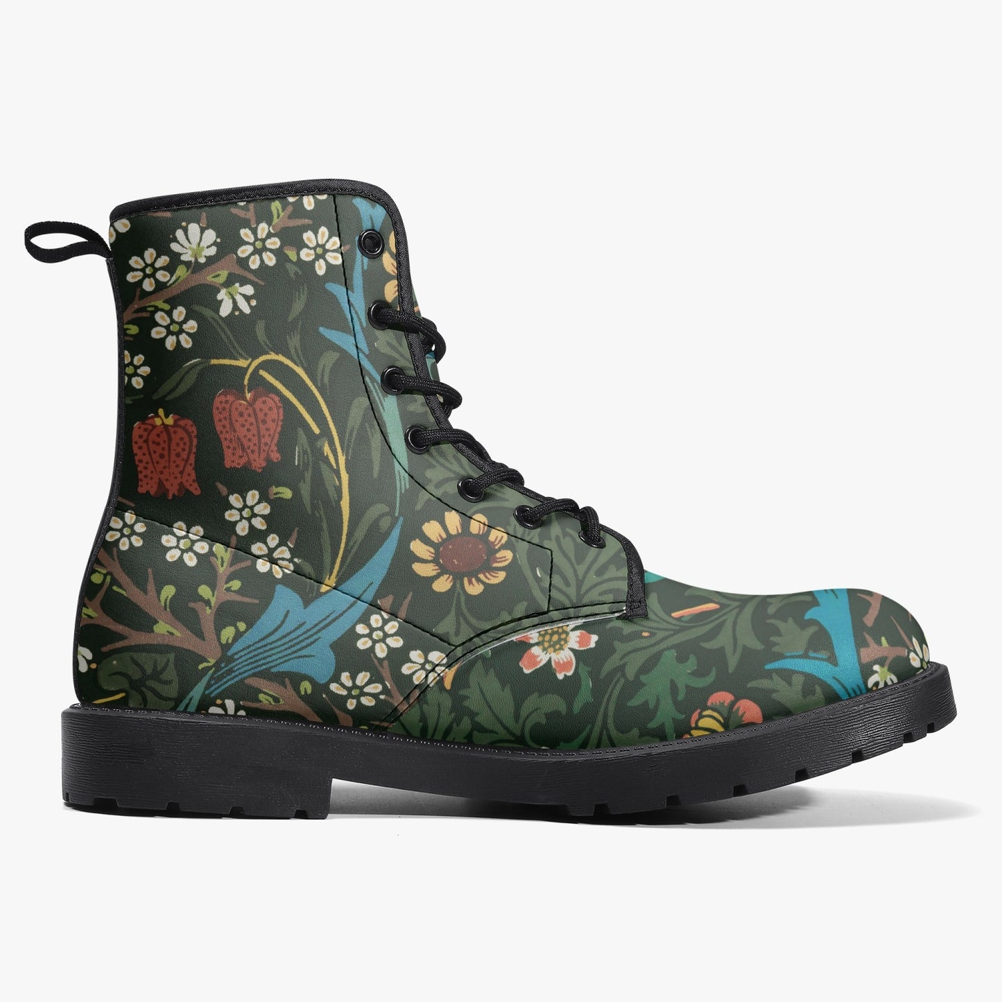 Flowered Boot Docs Style: William Morris Buckthorn Wallpaper Pattern