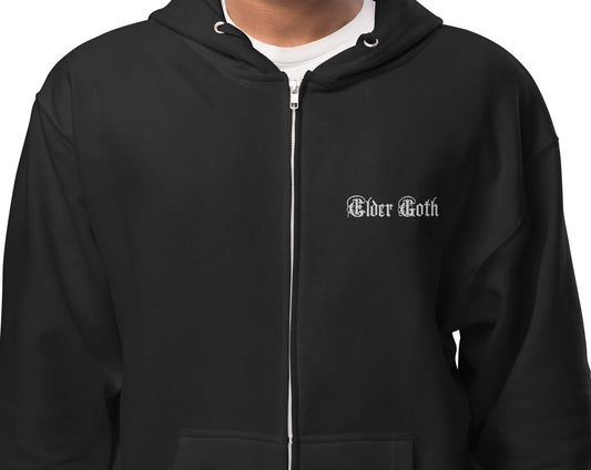 Elder Goth Discreet Embroidered Hoodie - Keep Salem Odd