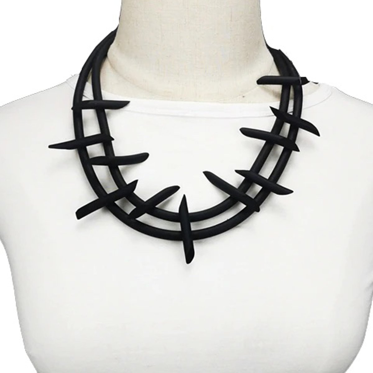 Spiky Silicone Double Necklace - Keep Salem Odd